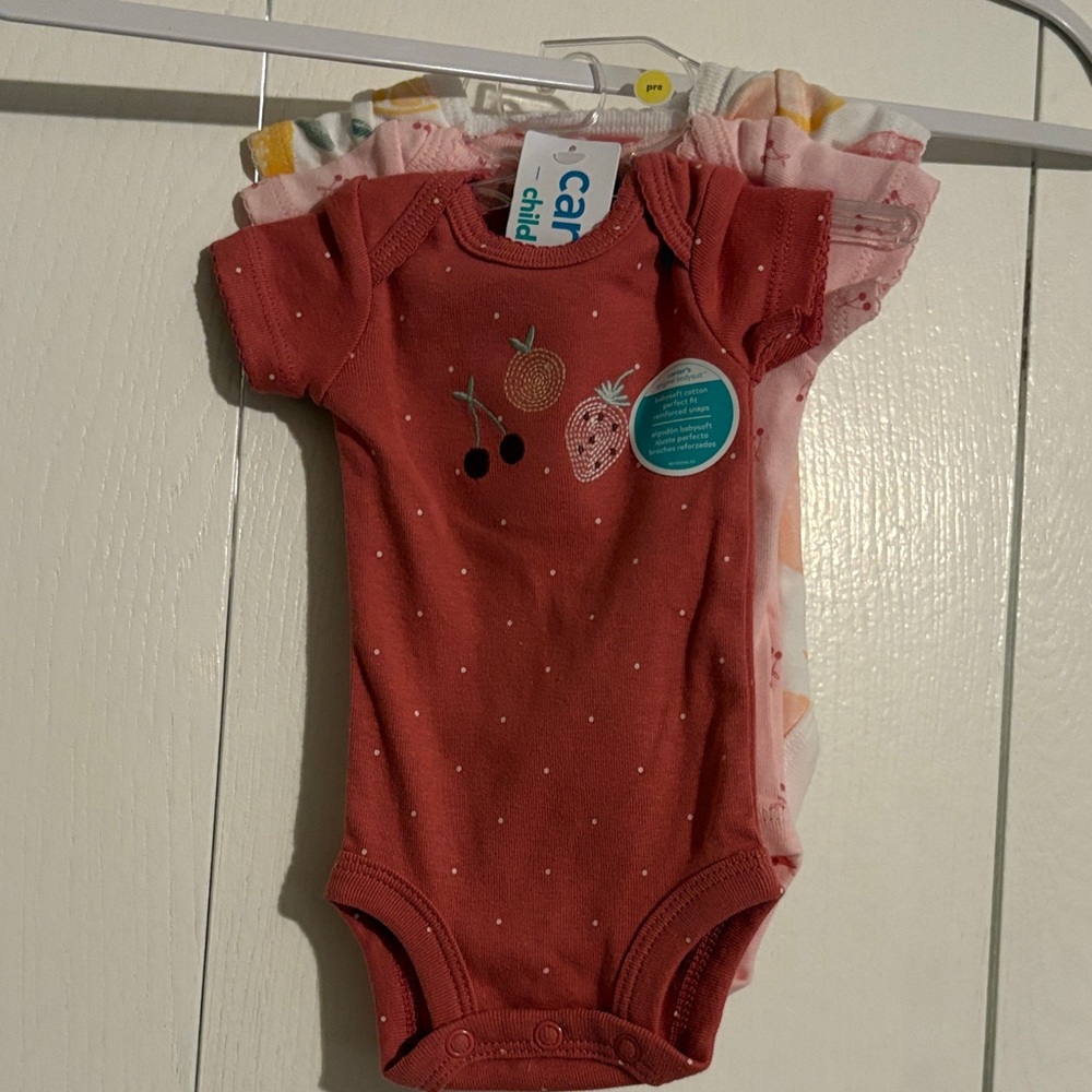 Carter's Cherry Red Baby Bodysuit Set
3 pack